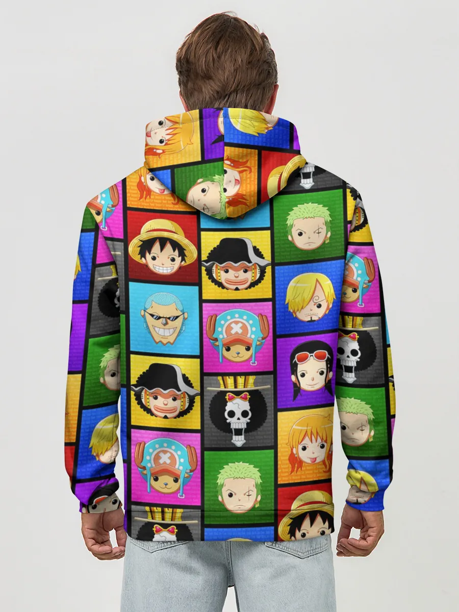 Худи мужской база хлопок / ONE PIECE / ВАН ПИС / ГЕРОИ
