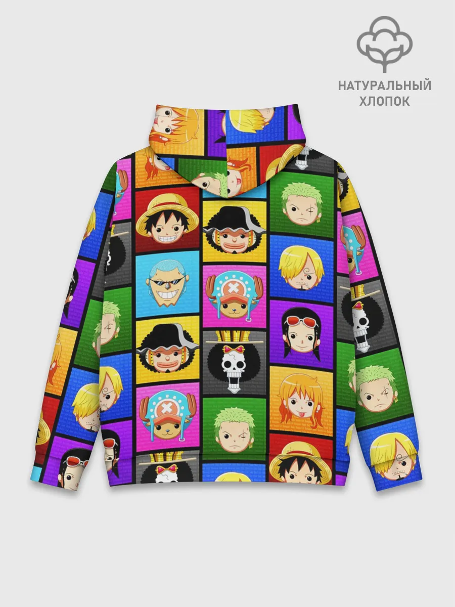 Худи мужской база хлопок / ONE PIECE / ВАН ПИС / ГЕРОИ