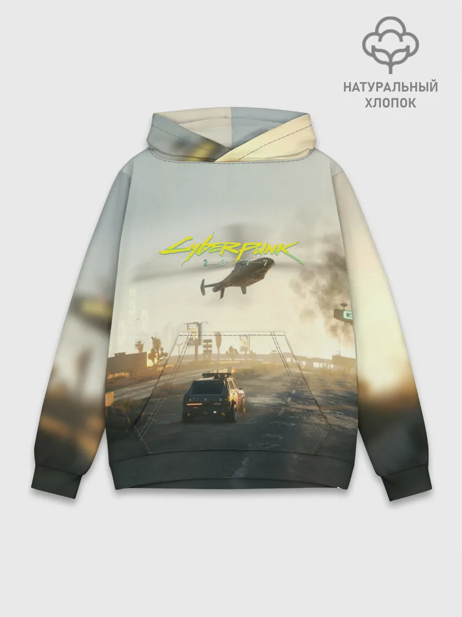 Худи мужской база хлопок / CYBERPUNK 2077 | КИБЕРПАНК