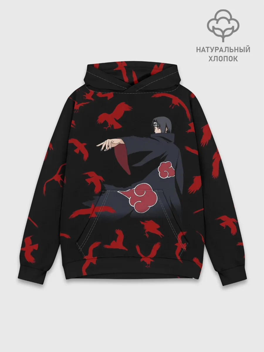Худи мужской база хлопок / Итачи Вороны Аниме