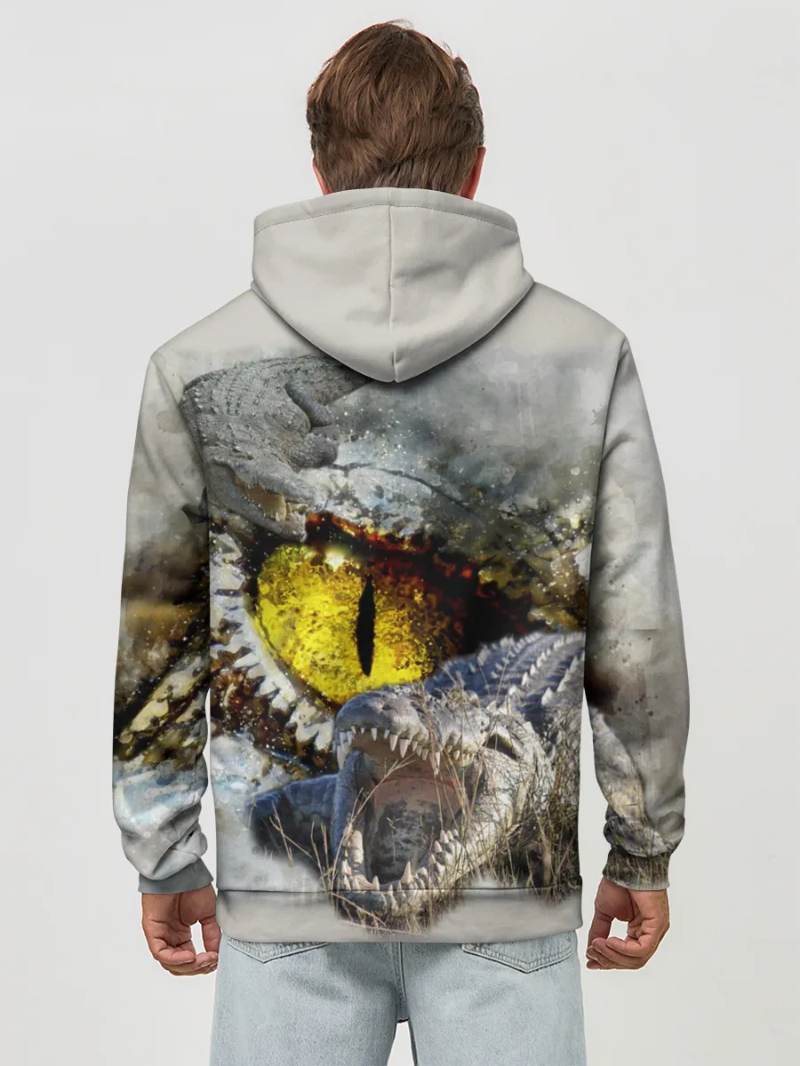 Худи мужской база хлопок / Глаз крокодила