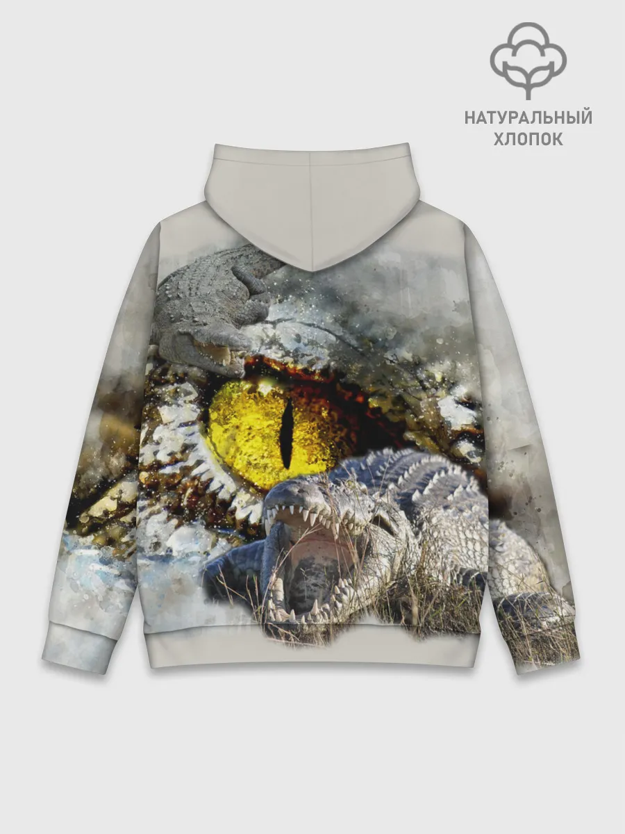 Худи мужской база хлопок / Глаз крокодила