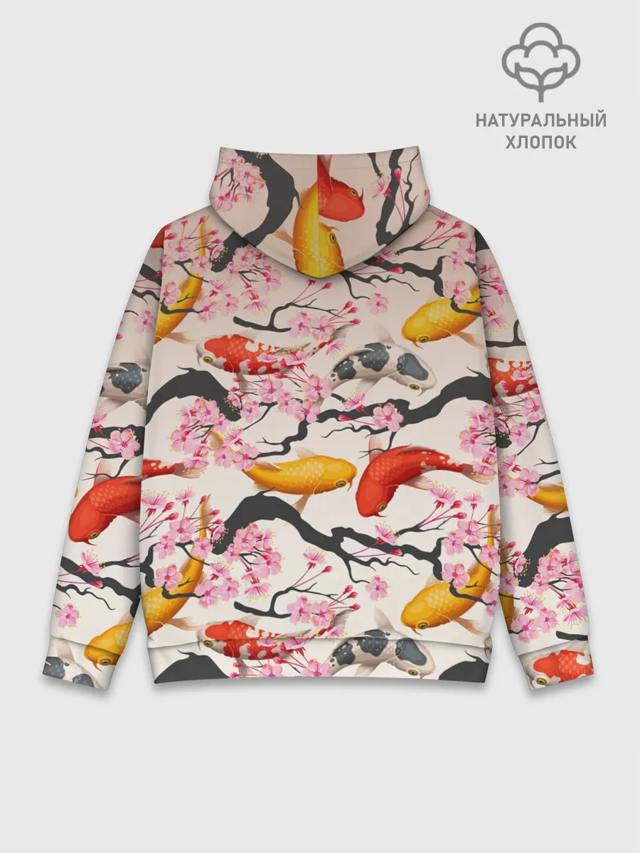 Худи мужской база хлопок / Рыбы