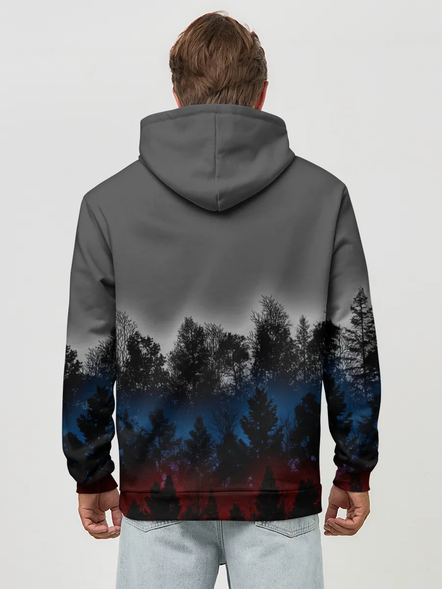 Худи мужской база хлопок / Флаг из леса