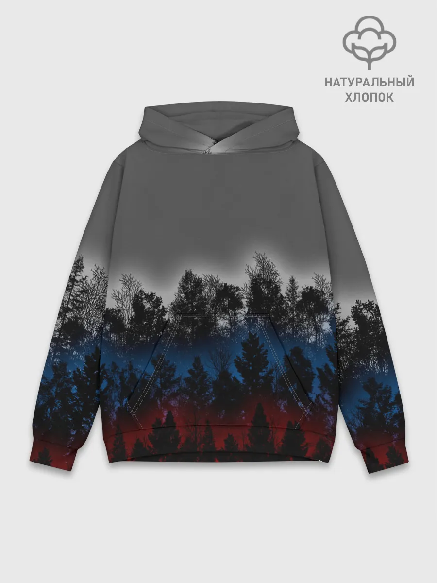 Худи мужской база хлопок / Флаг из леса