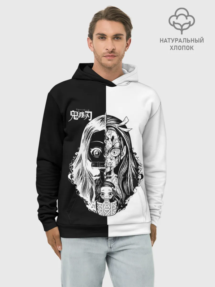 Худи мужской база хлопок / Двуликая Незуко Камадо