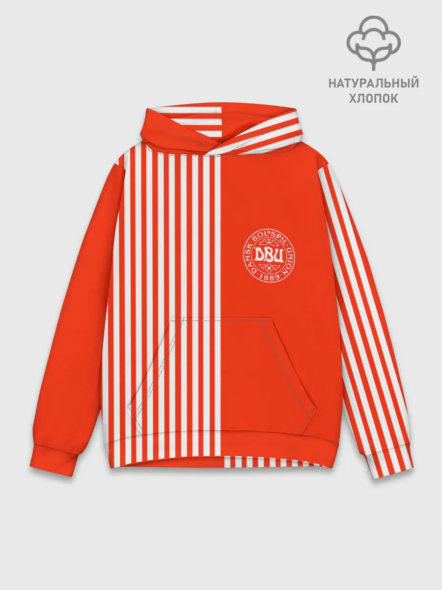Худи мужской база хлопок / Сборная Дании.