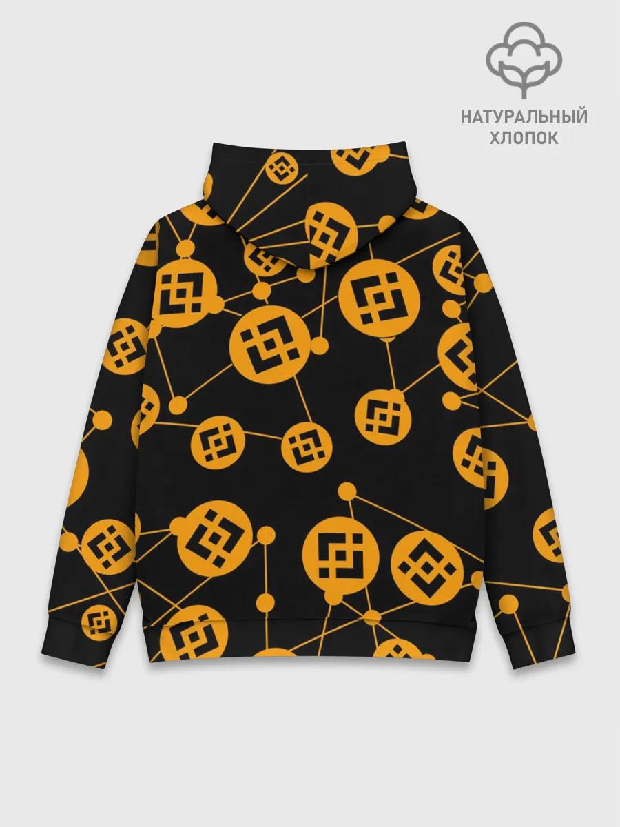 Худи мужской база хлопок / BINANCE / БИНАНС / УЗОР