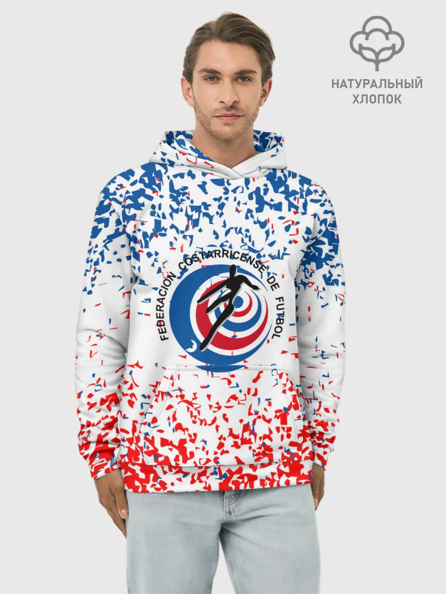 Худи мужской база хлопок / Сборная Коста-Рики