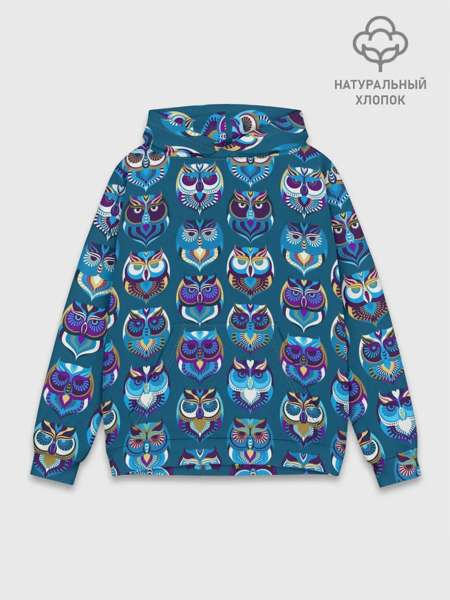 Худи мужской база хлопок / Совы
