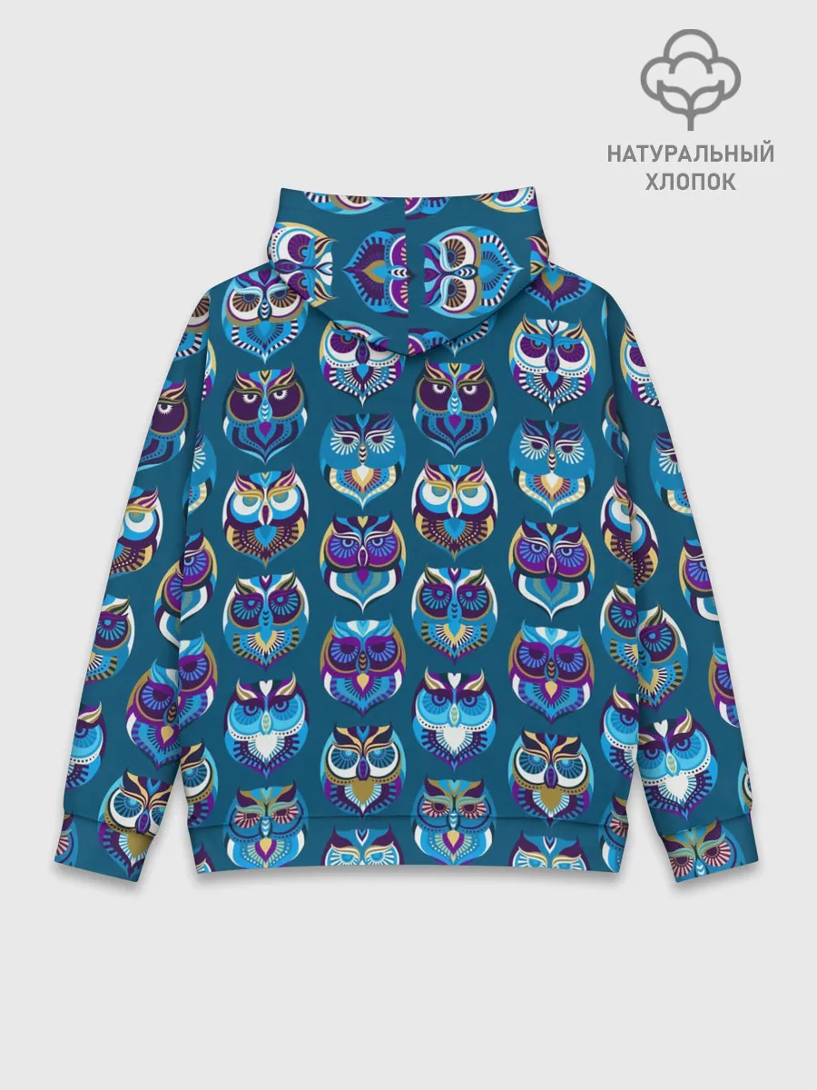 Худи мужской база хлопок / Совы