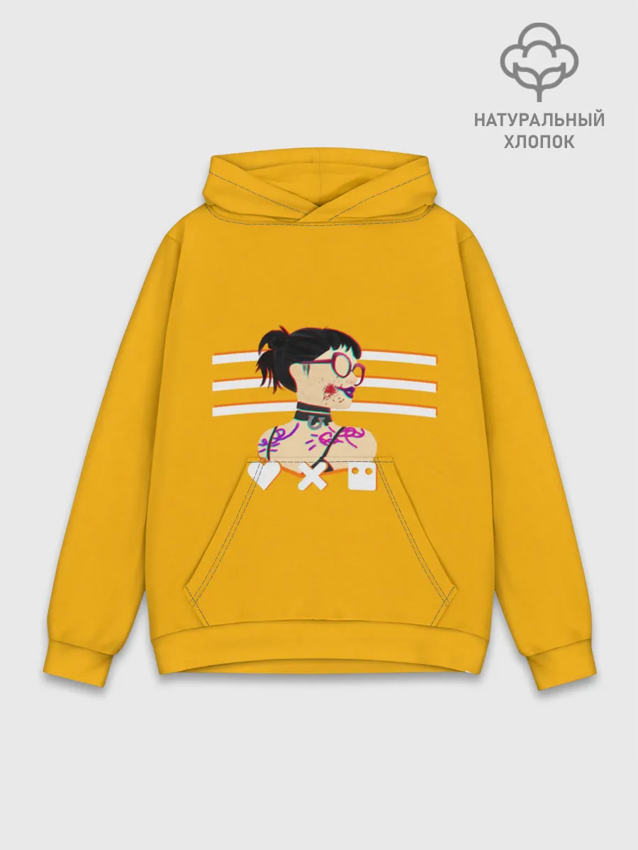 Худи мужской база хлопок / Love, Death and Robots | Lora Glitch