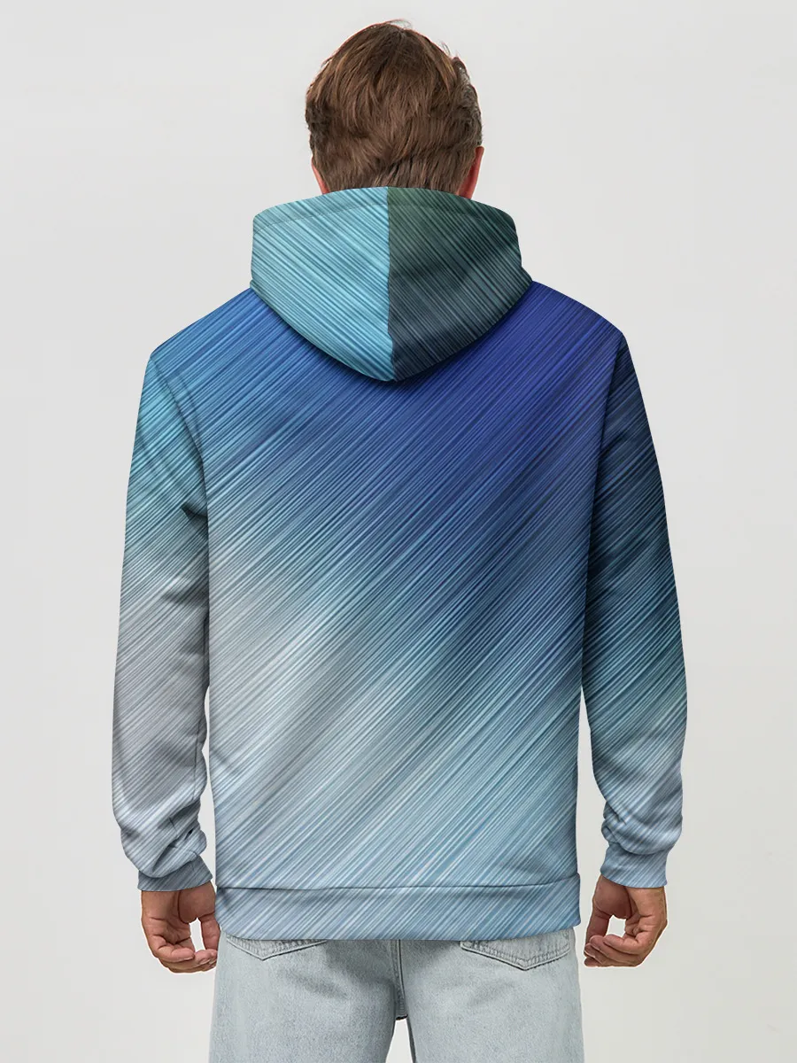 Худи мужской база хлопок / Текстура. Оттенки льда