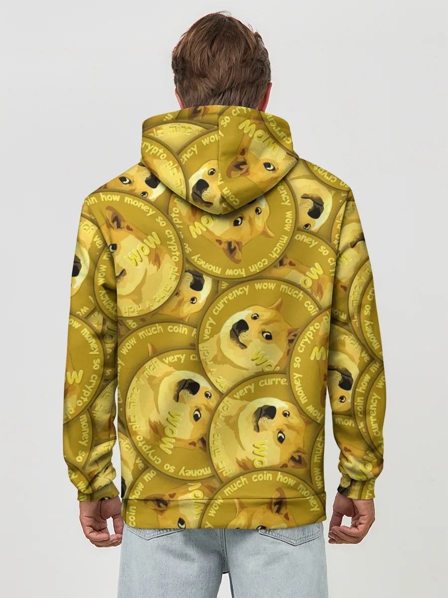 Худи мужской база хлопок / DOGECOIN / DOGE / ДОГИКОИН