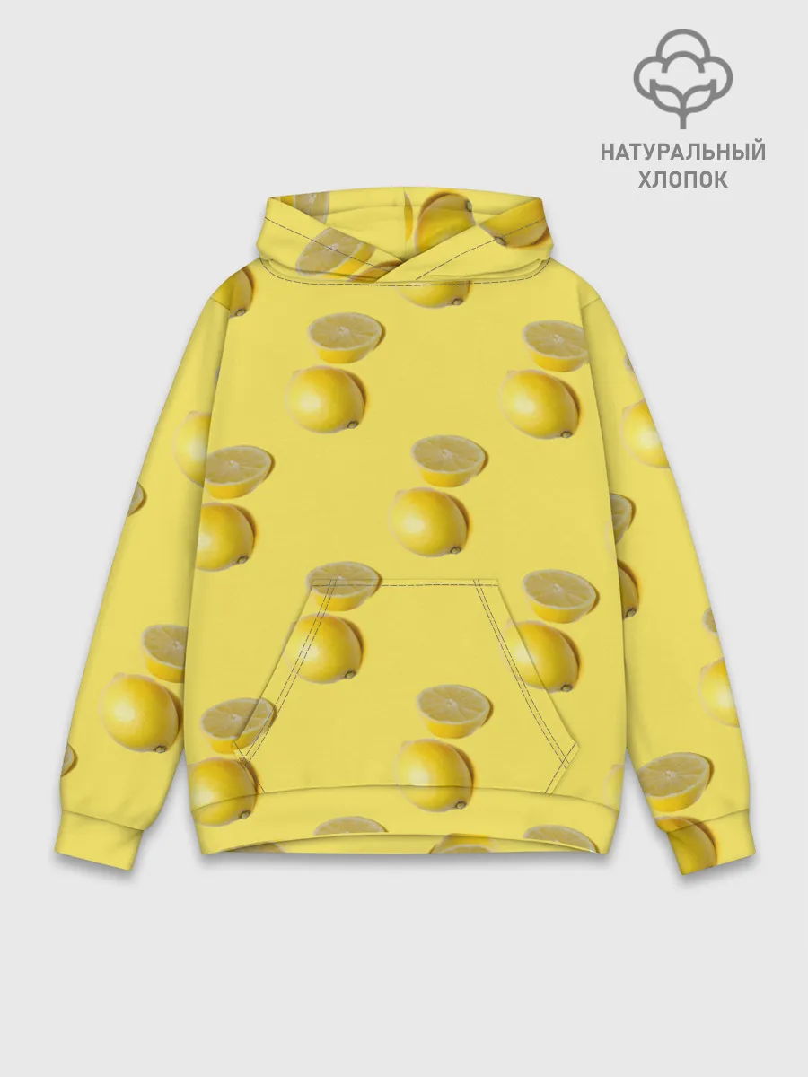 Худи мужской база хлопок / Летние лимоны