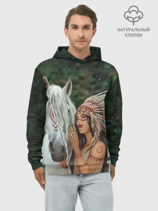 Худи мужской база хлопок / Дочь вождя