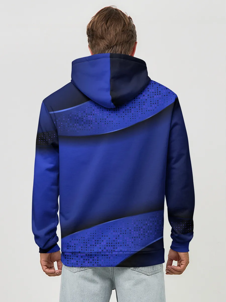 Худи мужской база хлопок / 3D BLUE Вечерний синий цвет