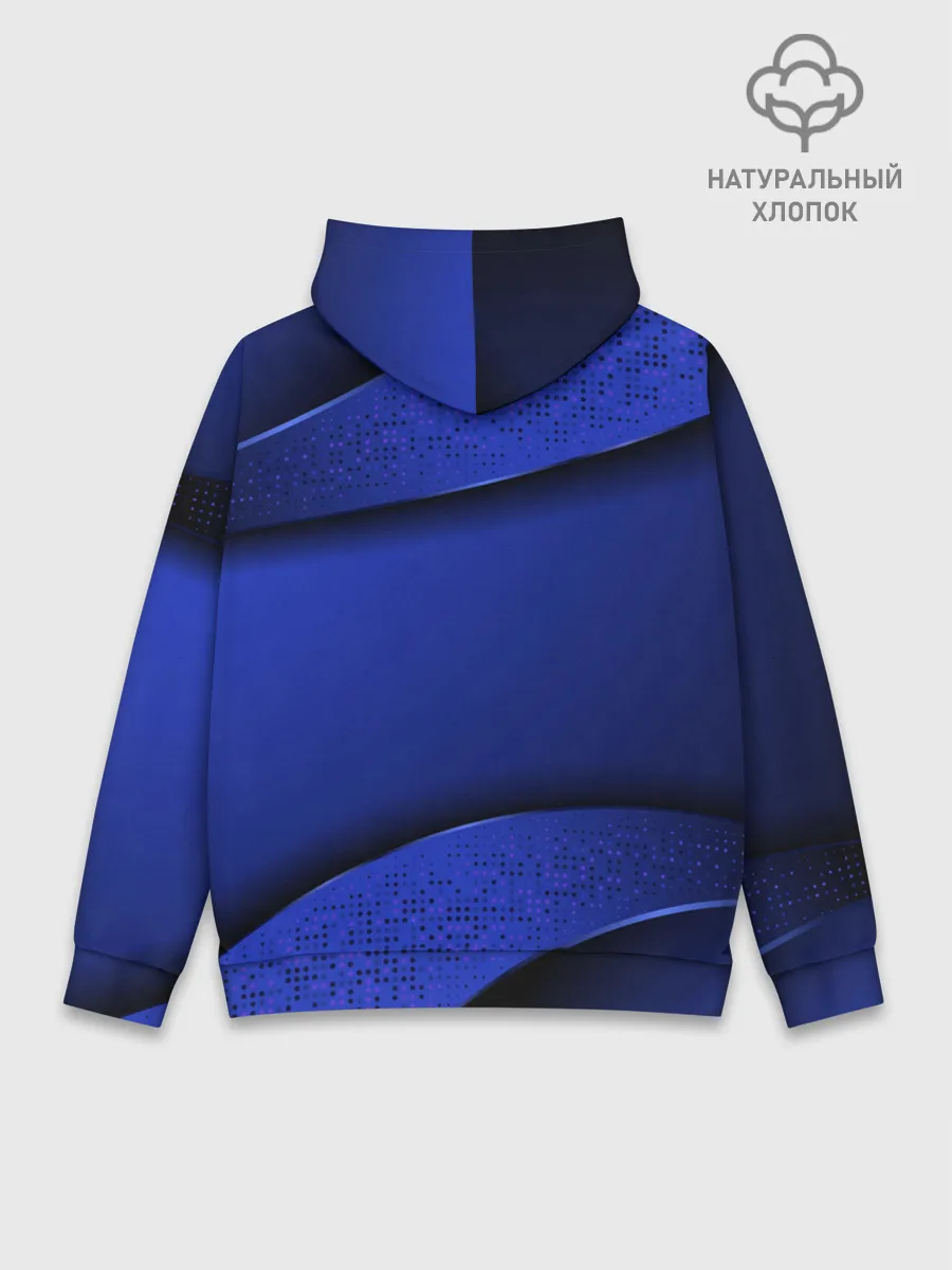 Худи мужской база хлопок / 3D BLUE Вечерний синий цвет