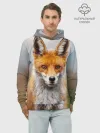 Худи мужской база хлопок / рыжая лисица