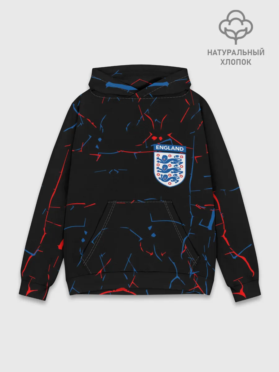 Худи мужской база хлопок / Сборная Англии.