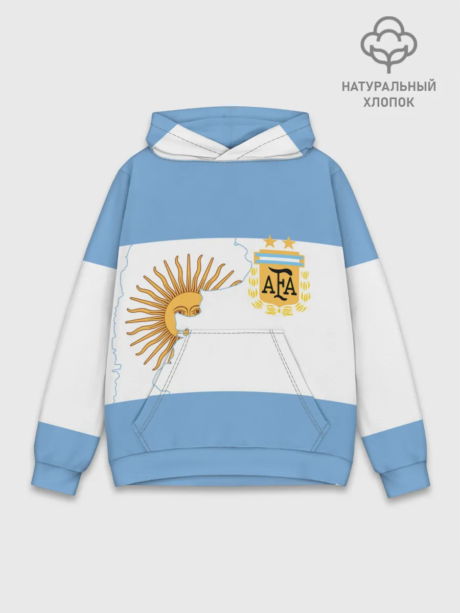 Худи мужской база хлопок / Сборная Аргентины