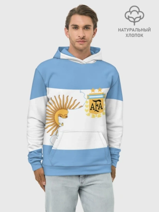 Худи мужской база хлопок / Сборная Аргентины
