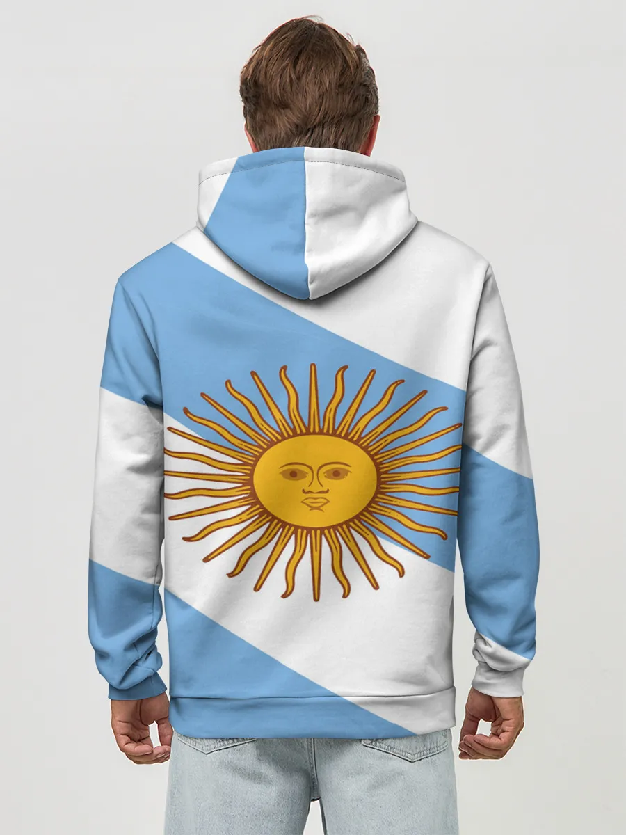Худи мужской база хлопок / Сборная Аргентины + спина