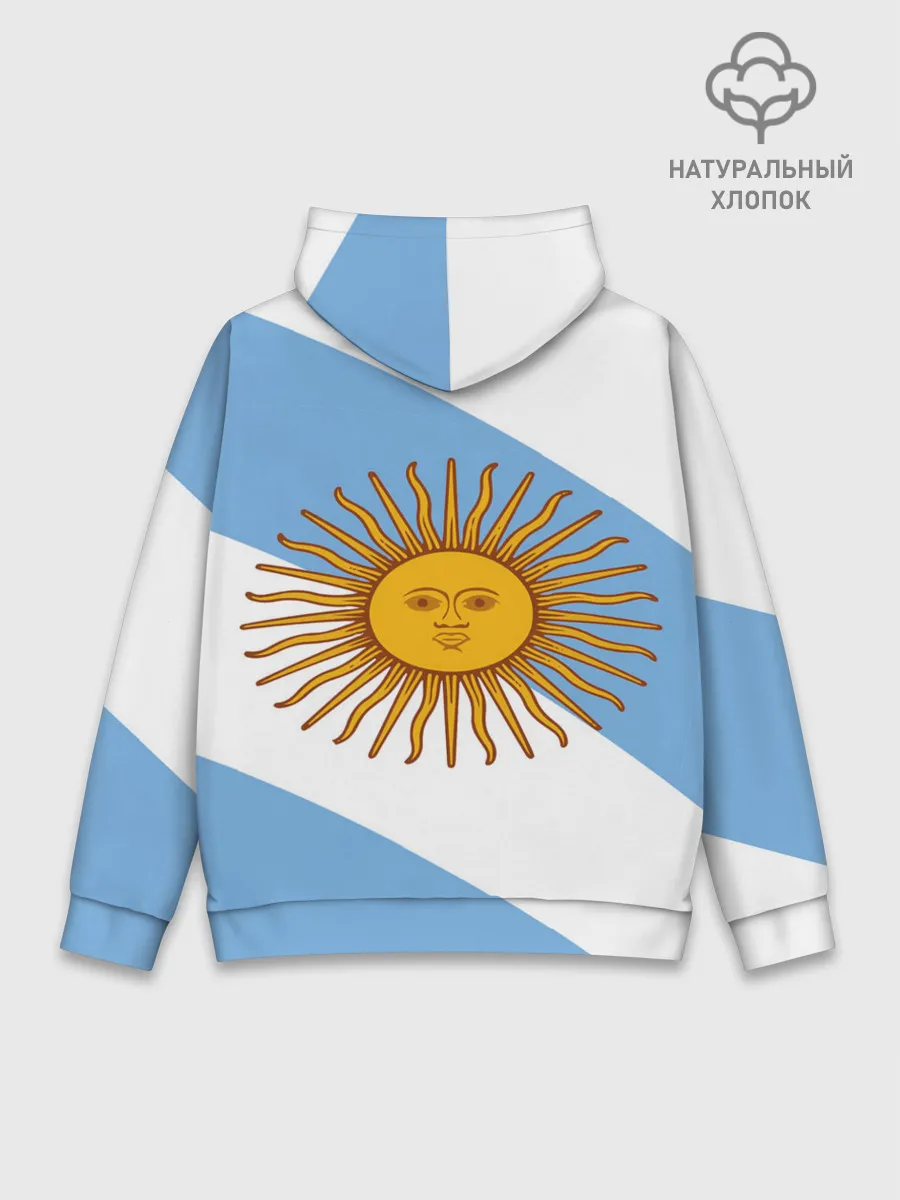 Худи мужской база хлопок / Сборная Аргентины + спина