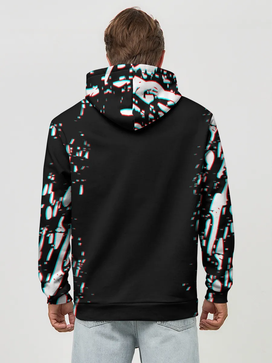 Худи мужской база хлопок / Love, Death and Robots | Lora Glitch