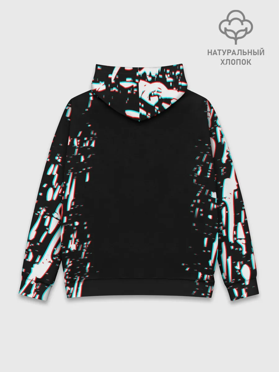 Худи мужской база хлопок / Love, Death and Robots | Lora Glitch