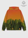 Худи мужской база хлопок / Кактусы на закате