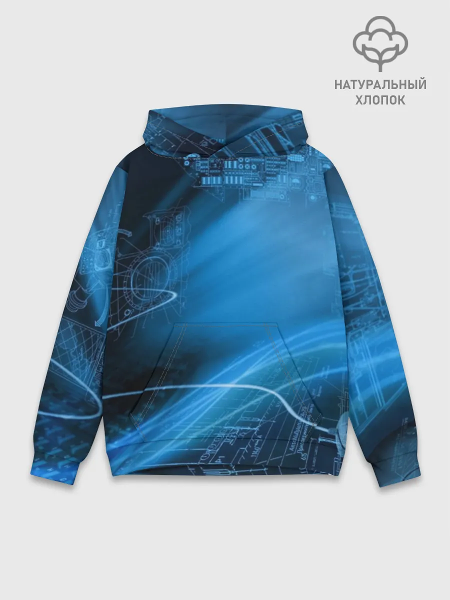 Худи мужской база хлопок / Чертеж