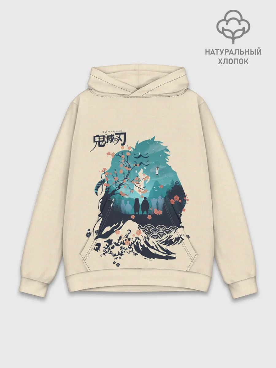 Худи мужской база хлопок / Танджиро и Незуко Kimetsu no Yaiba