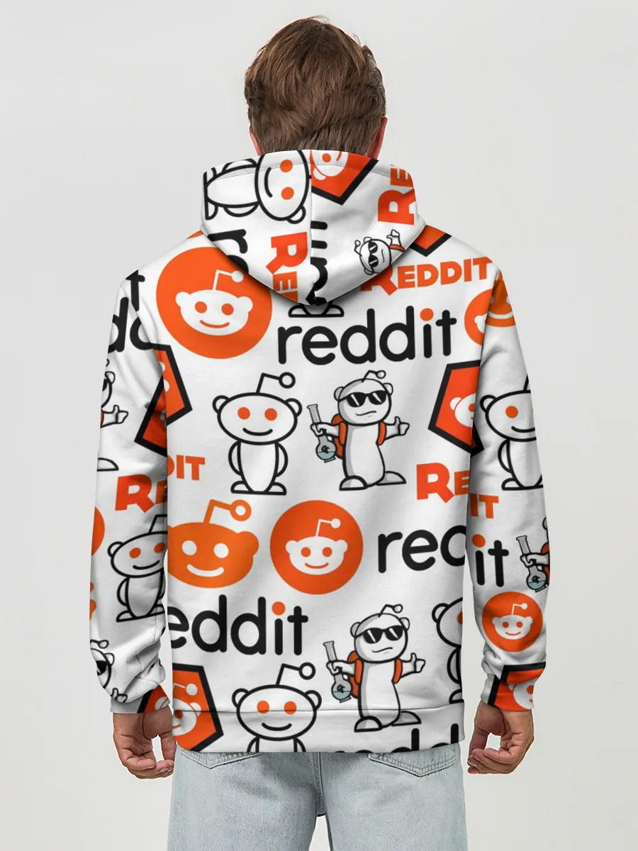 Худи мужской база хлопок / REDDIT / РЕДДИТ / ЛОГОБОМБИНГ