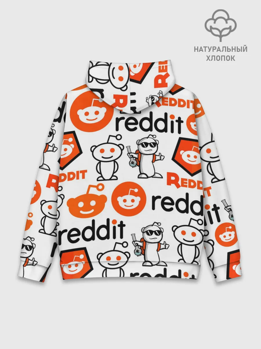 Худи мужской база хлопок / REDDIT / РЕДДИТ / ЛОГОБОМБИНГ