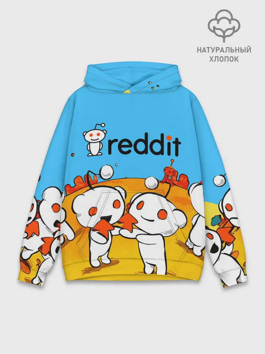 Худи мужской база хлопок / REDDIT / РЕДДИТ / UPVOTE ART