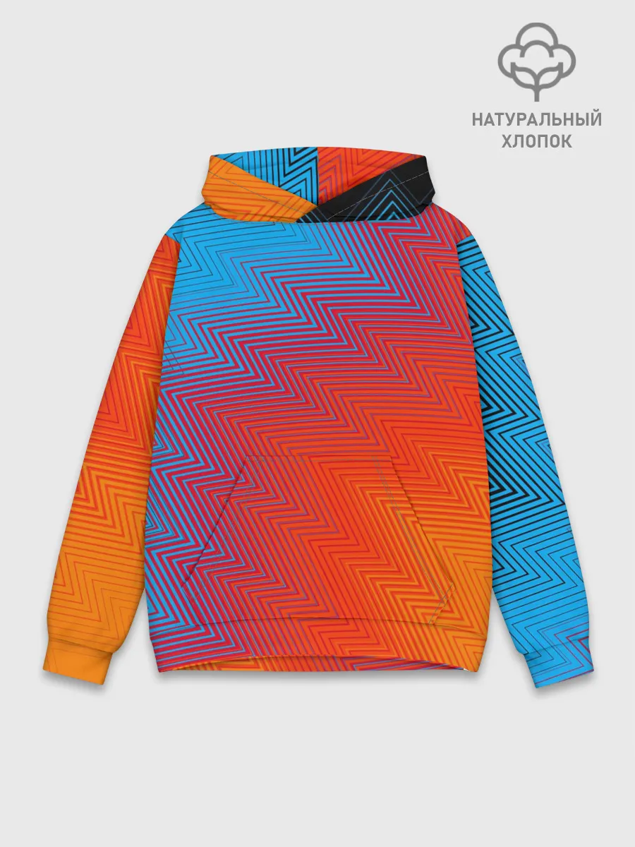 Худи мужской база хлопок / ГРАДИЕНТ АБСТРАКЦИЯ / GRADIENT