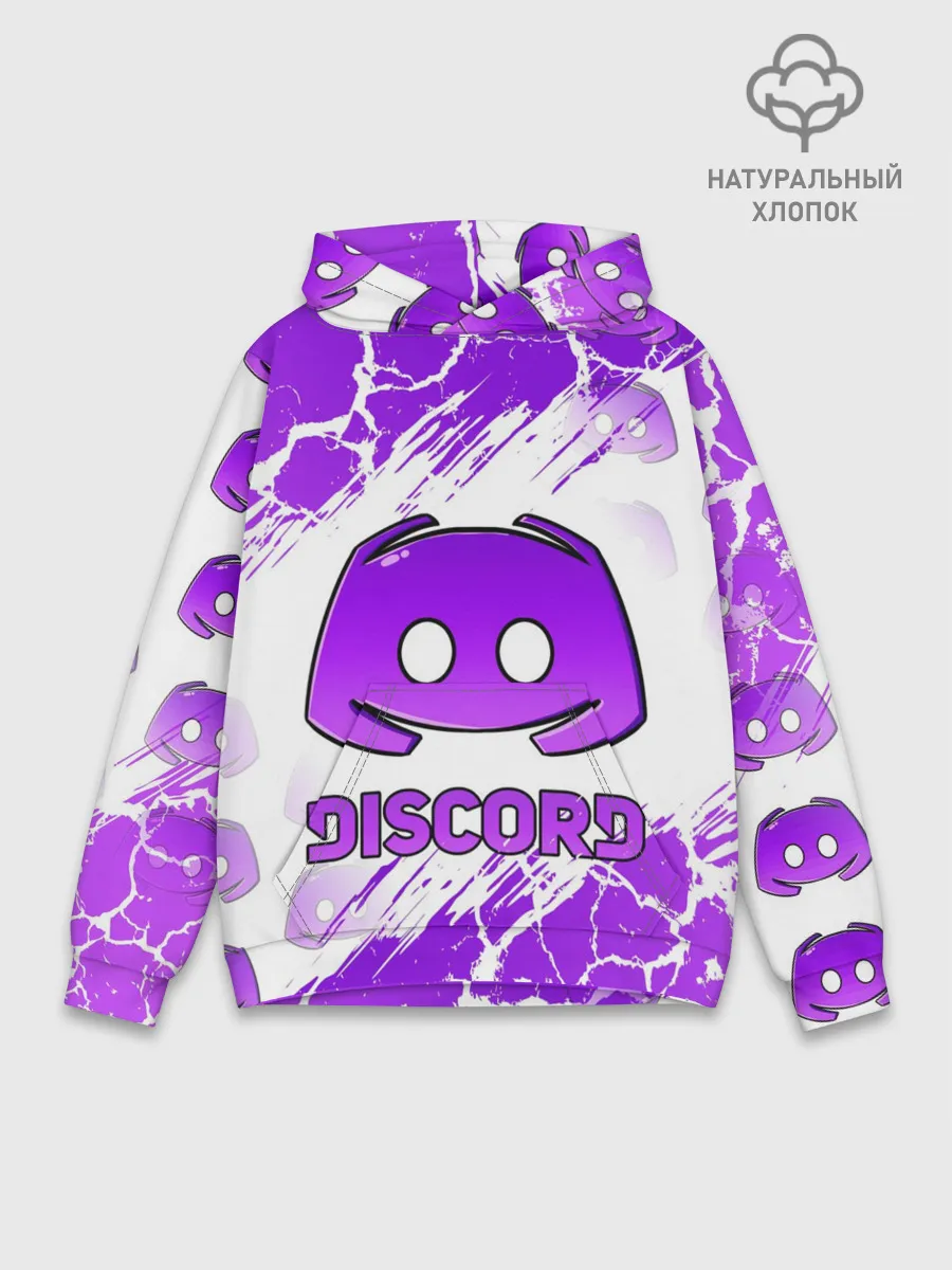 Худи мужской база хлопок / DISCORD / ДИСКОРД / ТРЕЩИНЫ