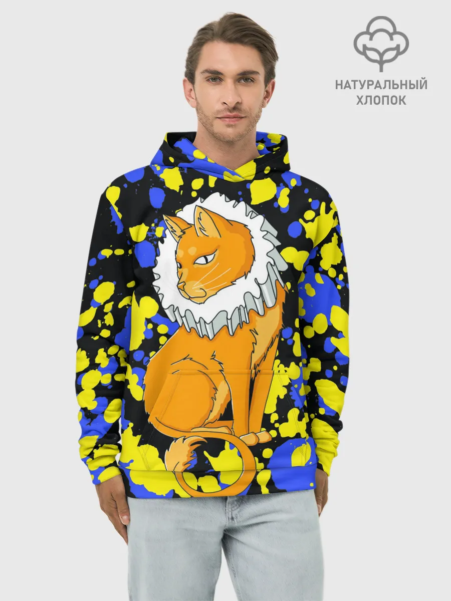 Худи мужской база хлопок / кот аристократ