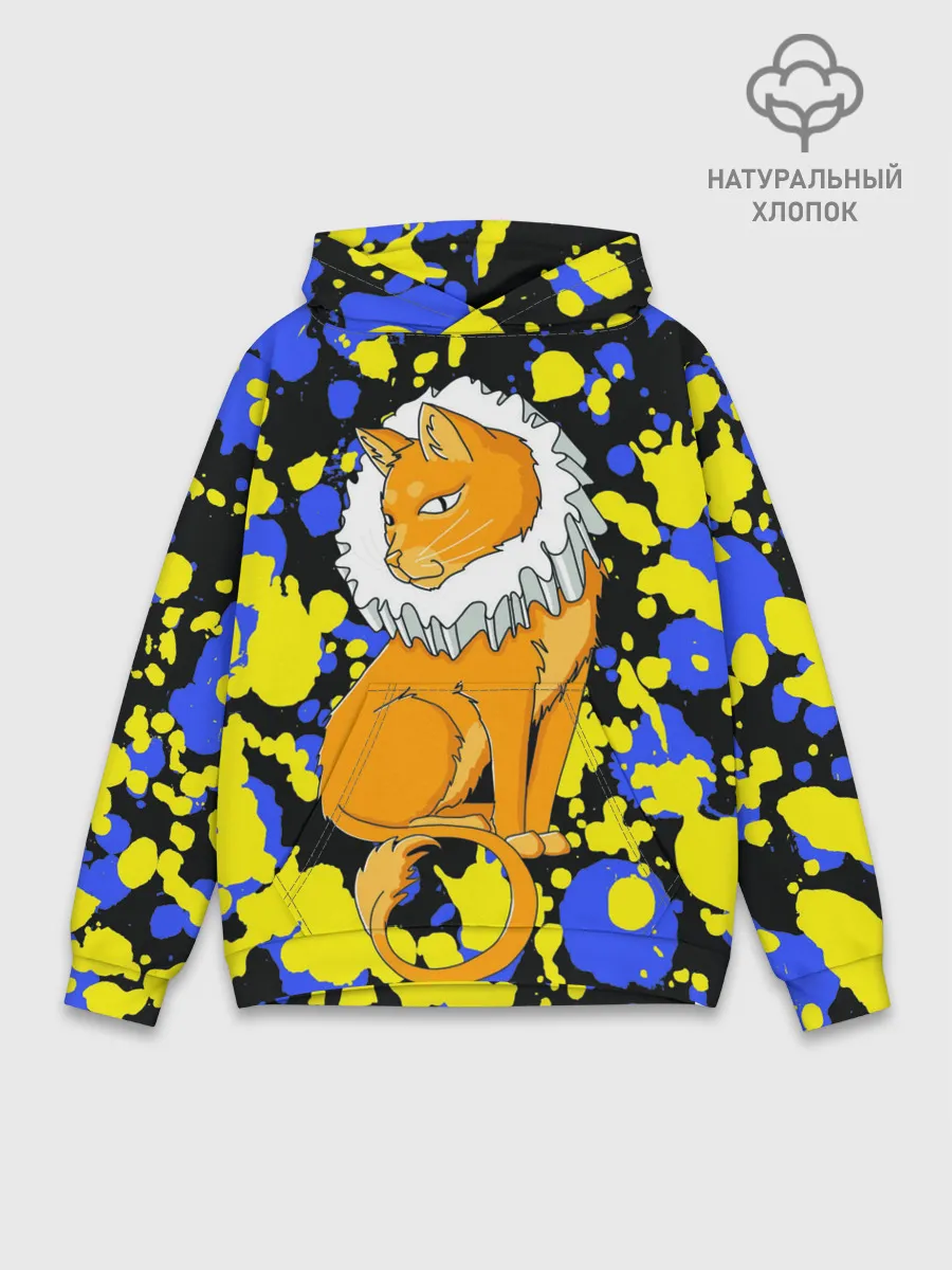 Худи мужской база хлопок / кот аристократ