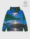 Худи мужской база хлопок / Гавайский пейзаж