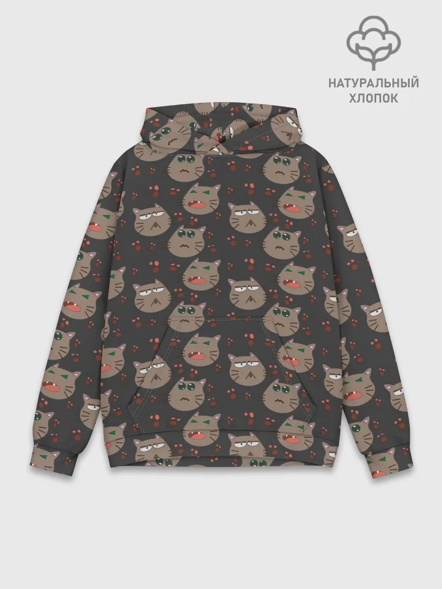 Худи мужской база хлопок / Котомания YES