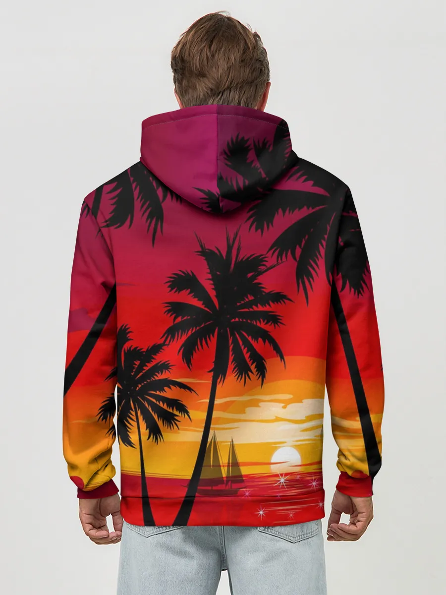 Худи мужской база хлопок / Гавайский закат