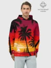 Худи мужской база хлопок / Гавайский закат