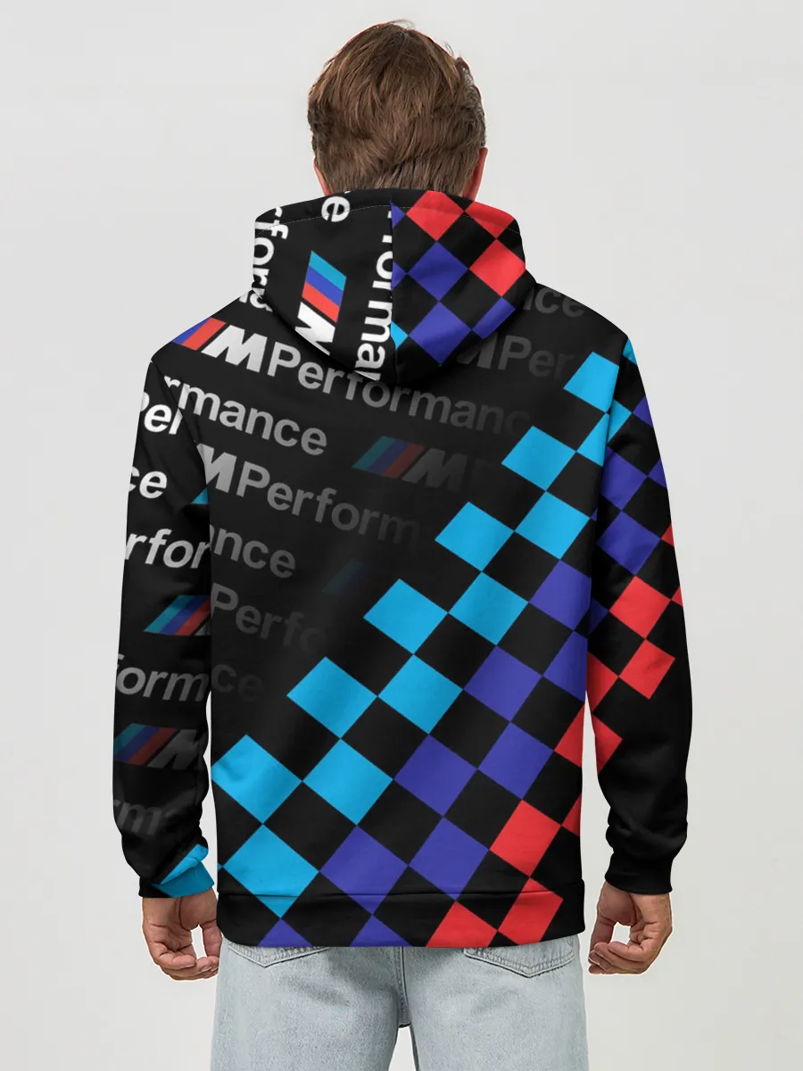 Худи мужской база хлопок / BMW / ФЛАГ/ M PERFORMANCE