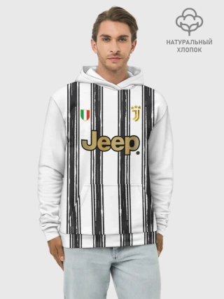 Худи мужской база хлопок / Форма Ювентуса 2020 2021 дом