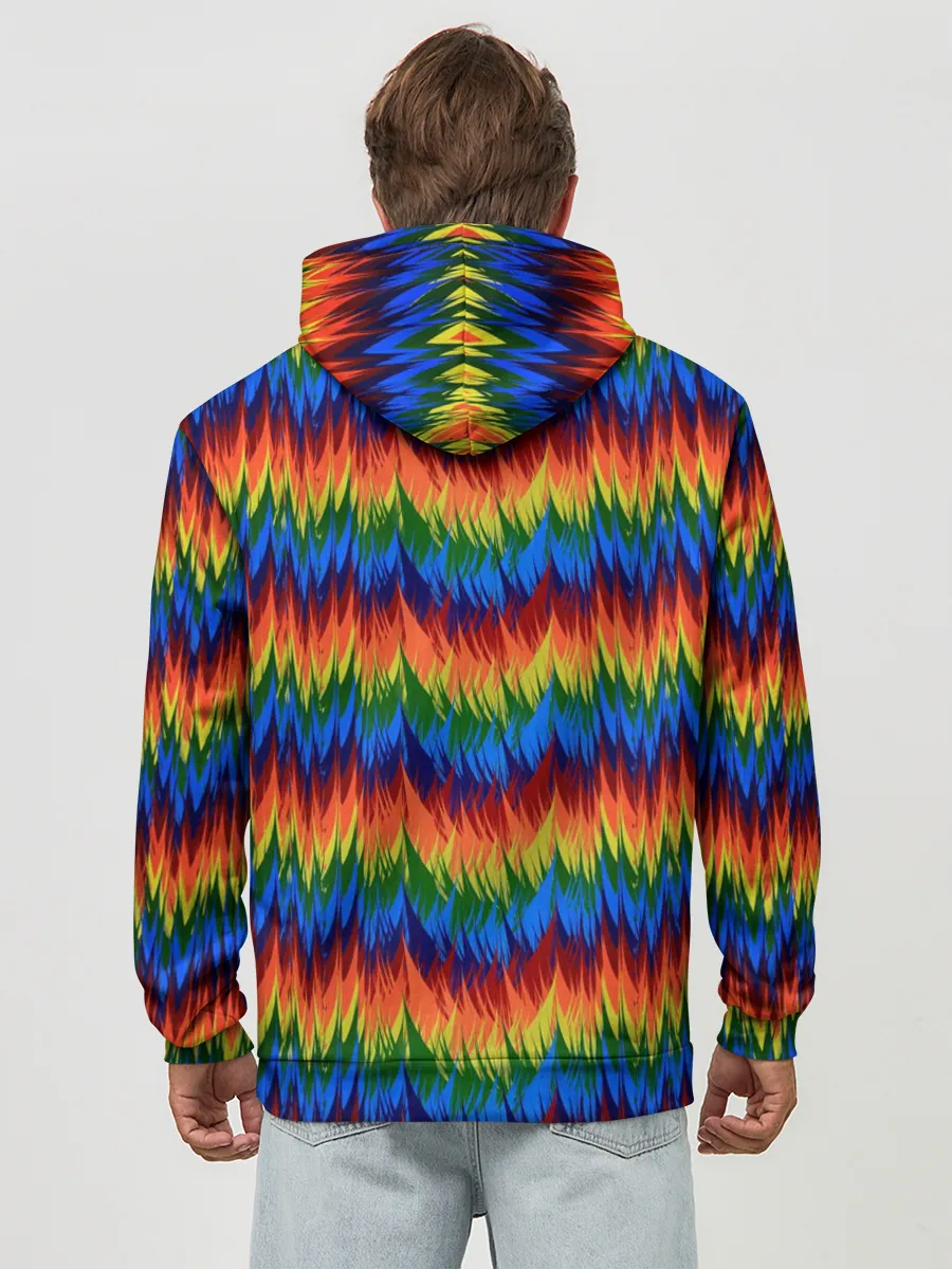 Худи мужской база хлопок / РАДУЖНАЯ КИСЛОТА