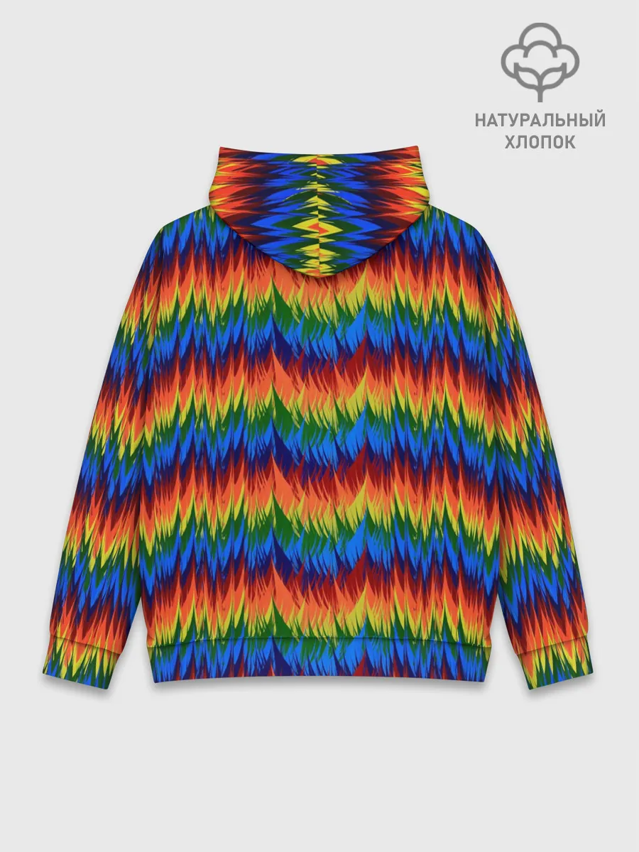 Худи мужской база хлопок / РАДУЖНАЯ КИСЛОТА