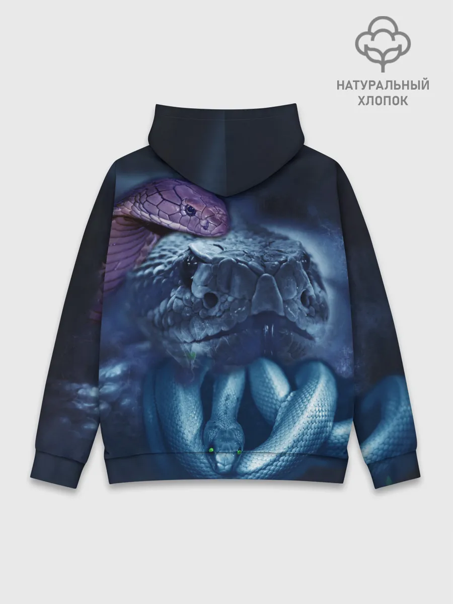 Худи мужской база хлопок / Мифические змеи