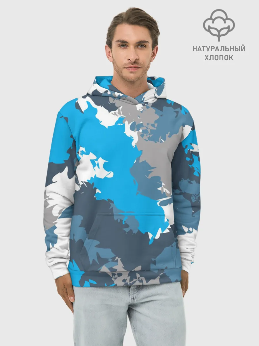 Худи мужской база хлопок / Камуфляж